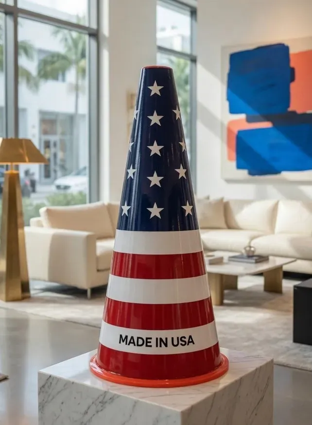 USA Flag high-gloss cone, 18 inch