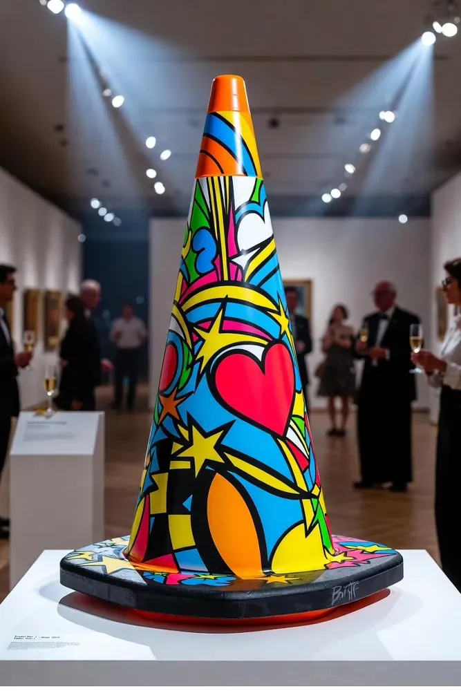 Pop-art concept cone