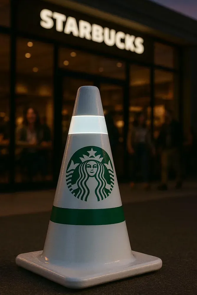 Coffee retail concept cone