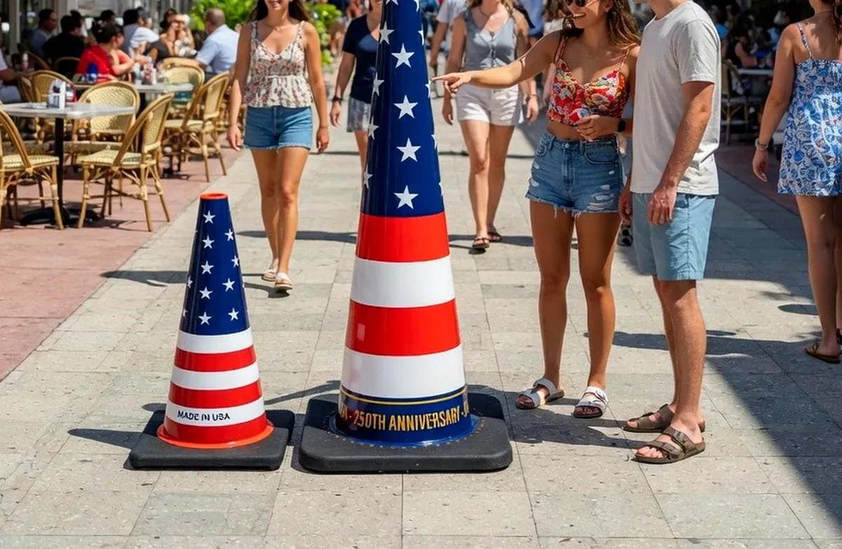 USA 250th Anniversary numbered cone, 36 inch