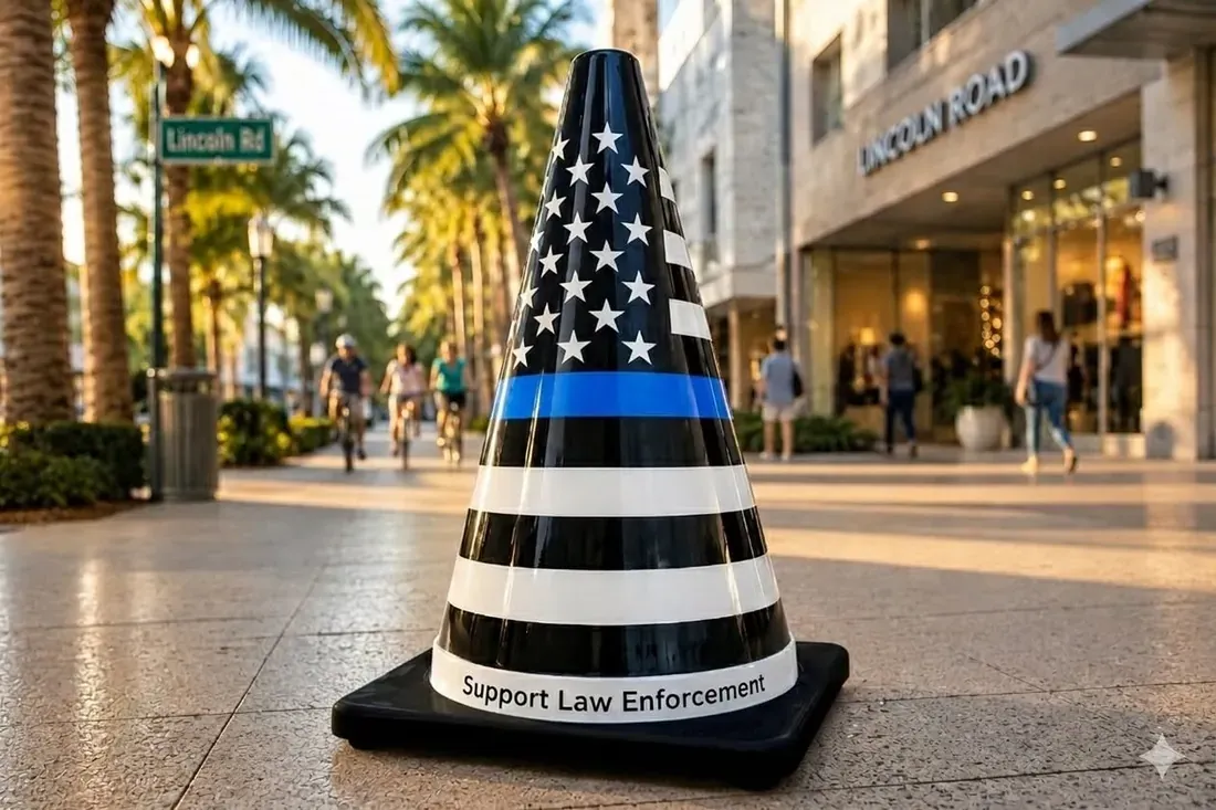 Support Law Enforcement cone, 18 inch